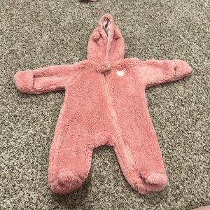 One piece zip-up sherpa outfit